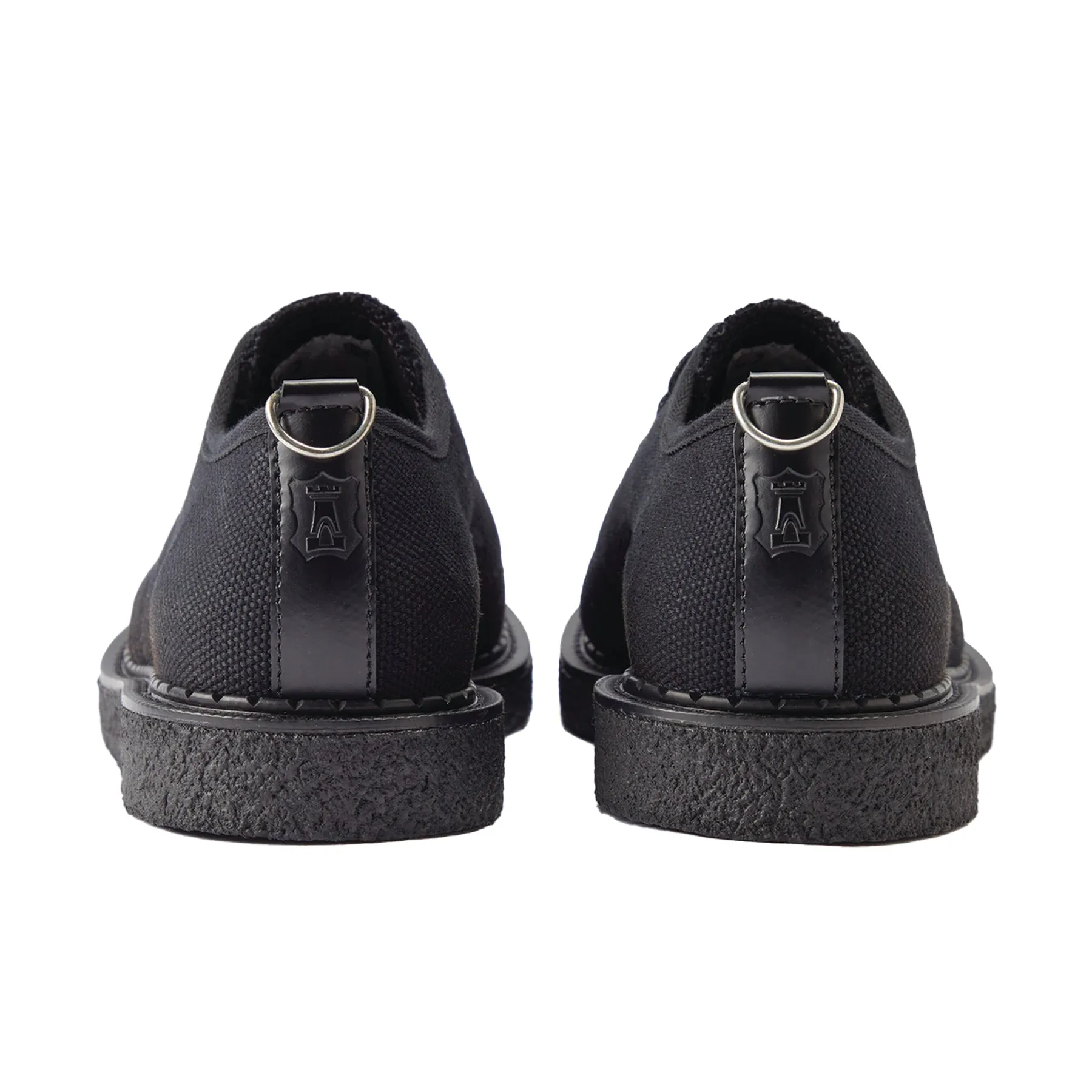 FRED PERRY X GEORGE COX MONKEY SHOE HEAVY CANVAS - BLACK