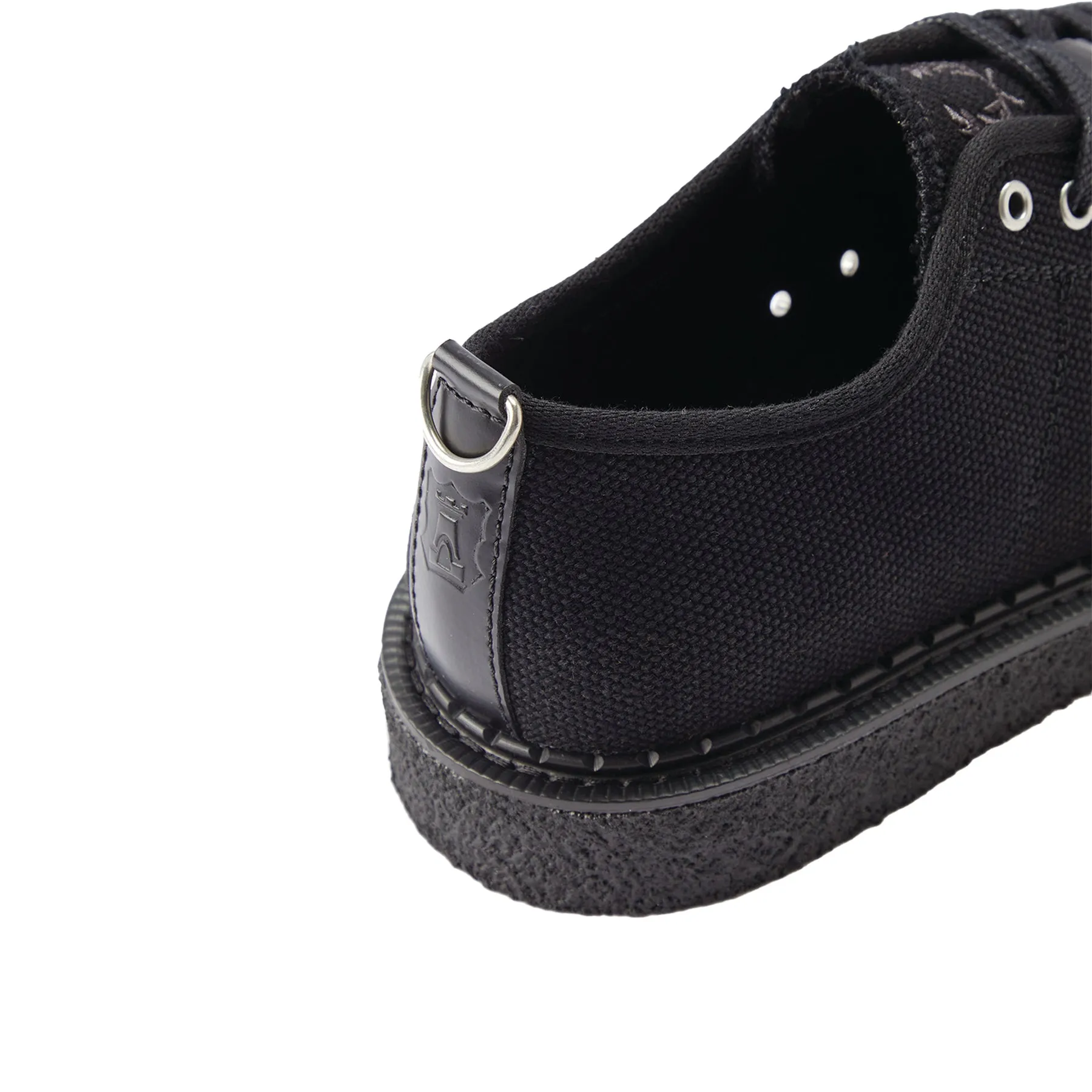 FRED PERRY X GEORGE COX MONKEY SHOE HEAVY CANVAS - BLACK
