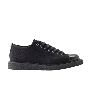 FRED PERRY X GEORGE COX MONKEY SHOE HEAVY CANVAS - BLACK