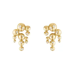 Georg Jensen Moonlight Grapes 18ct Yellow Gold Diamond Chandelier Earrings