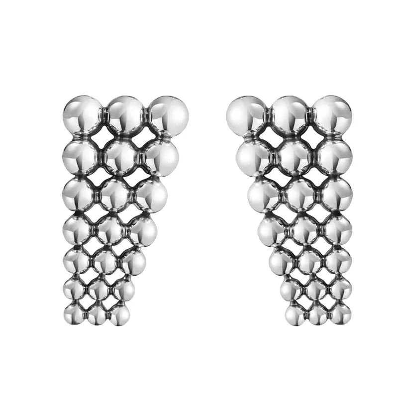 Georg Jensen Moonlight Grapes Sterling Silver Earrings Pair