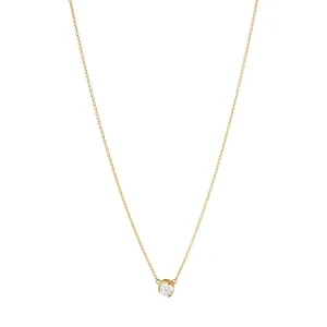 Georg Jensen Signature 18ct Yellow Gold 0.20ct Diamond Solitaire Pendant