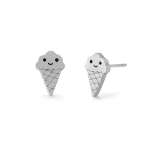 Happy Ice Cream Stud Earrings