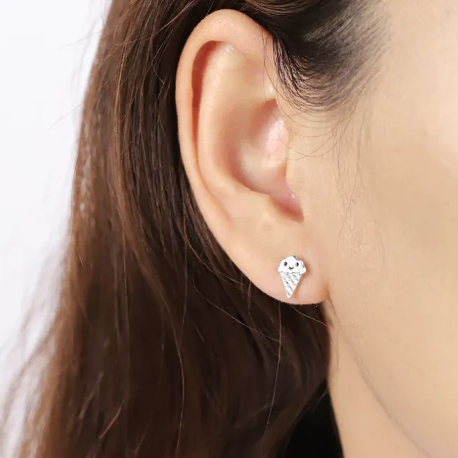 Happy Ice Cream Stud Earrings