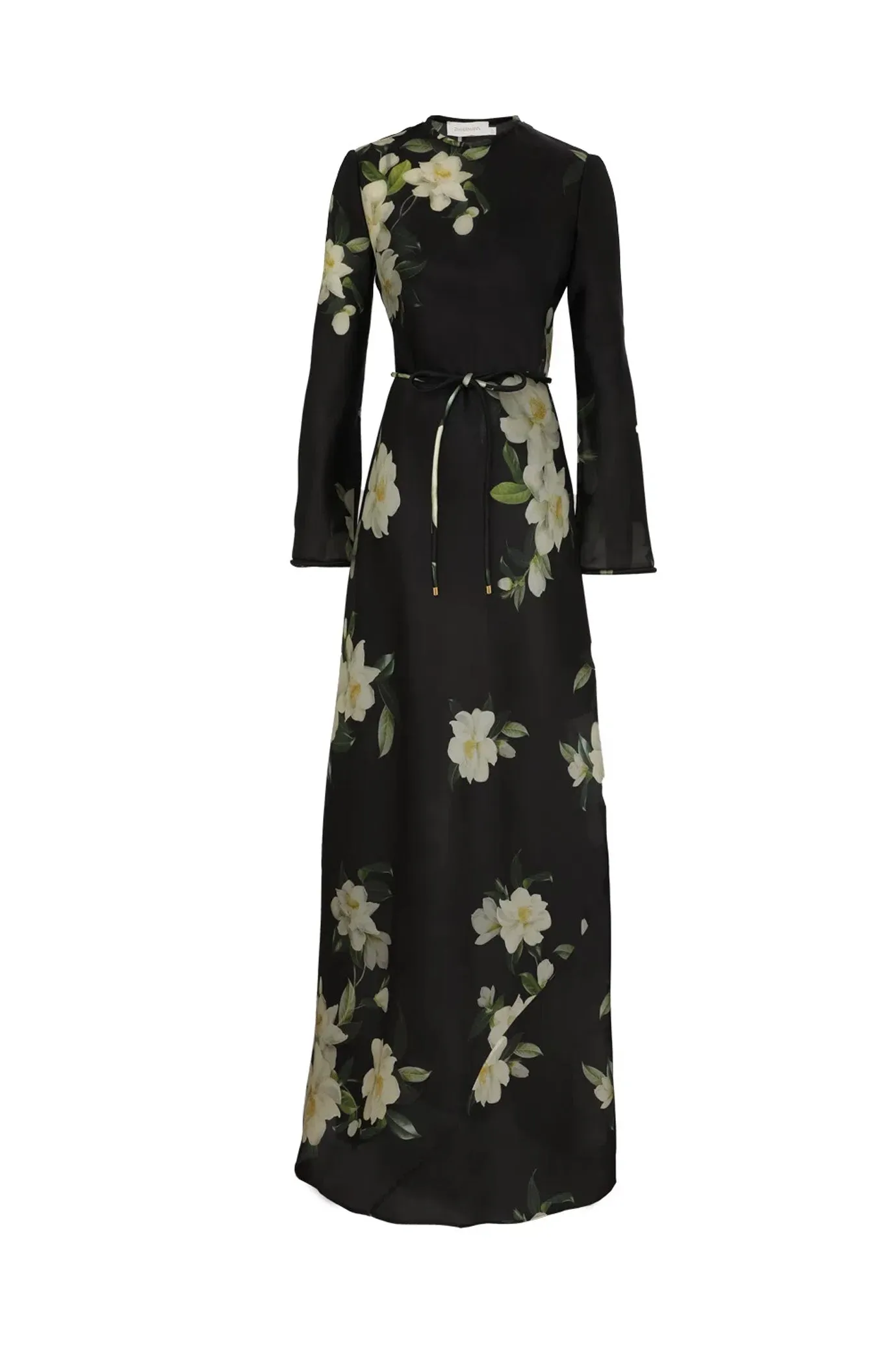 Harmony Bias Slip Dress Black Magnolia by Zimmermann