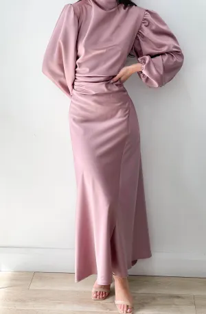 Heather Pink Midi Dress by HSH