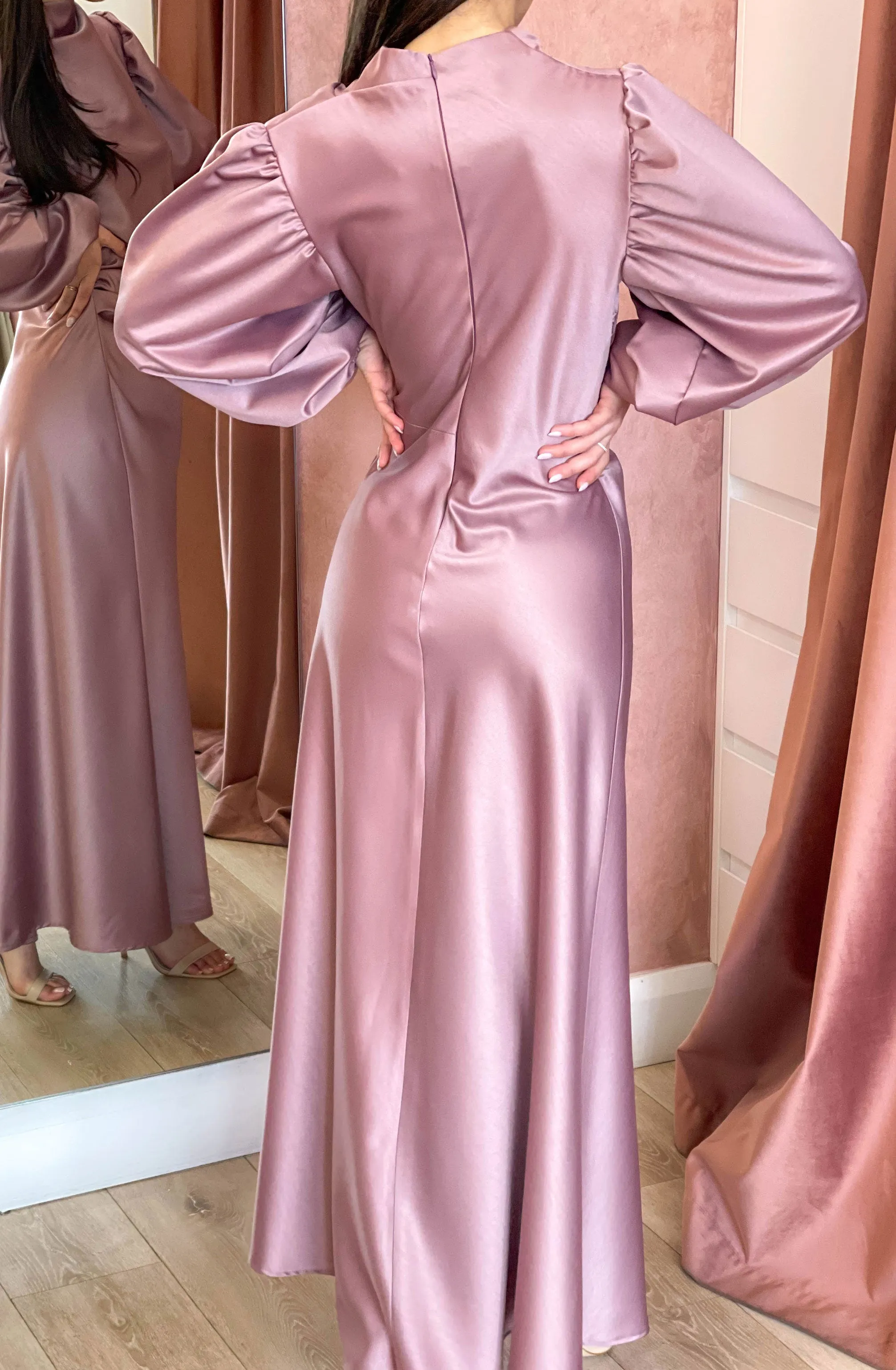 Heather Pink Midi Dress by HSH