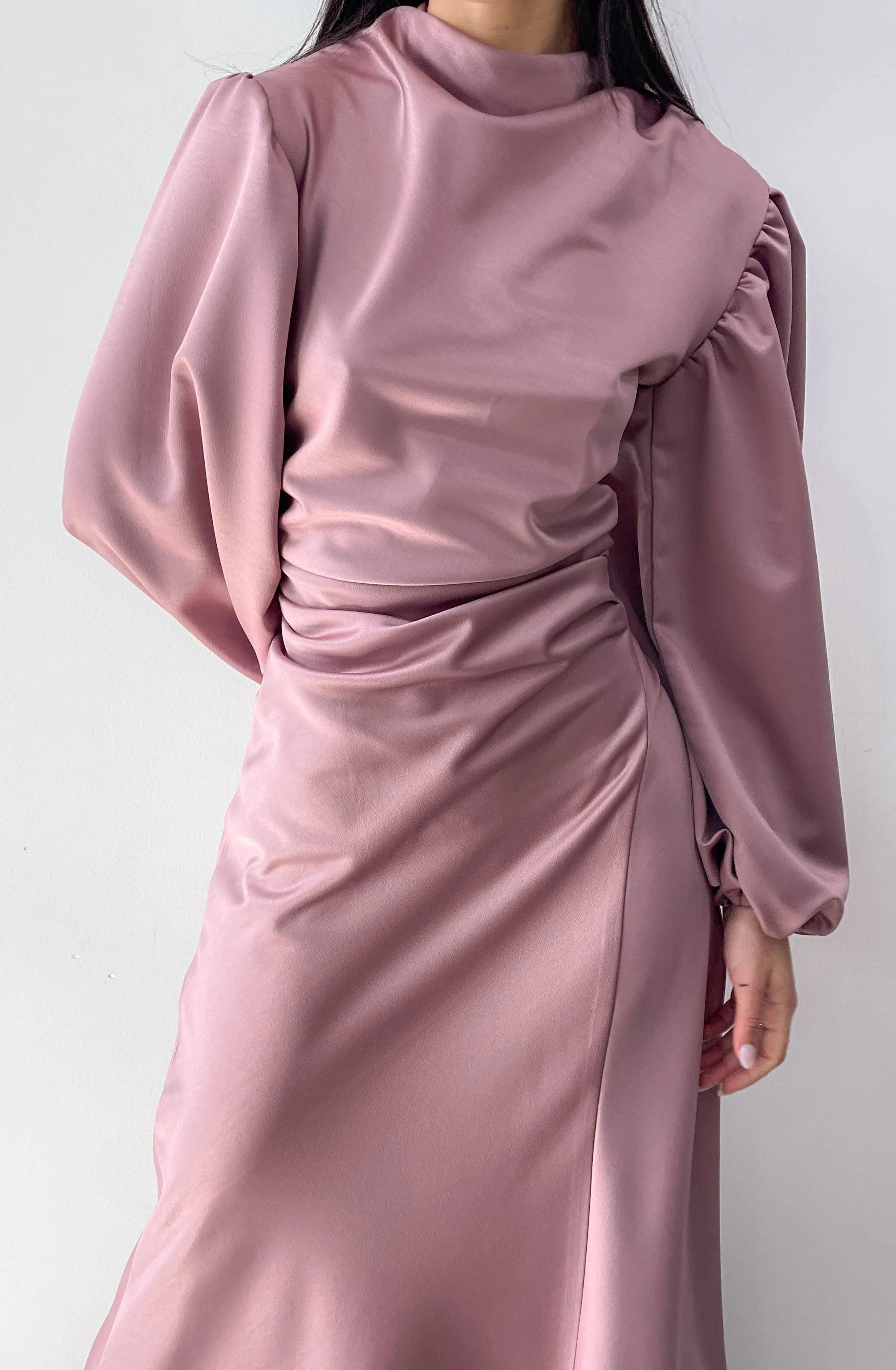 Heather Pink Midi Dress by HSH