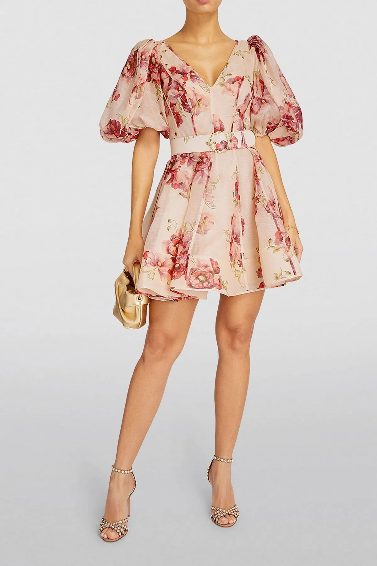 High Tide Belted Floral Pink Mini by Zimmermann
