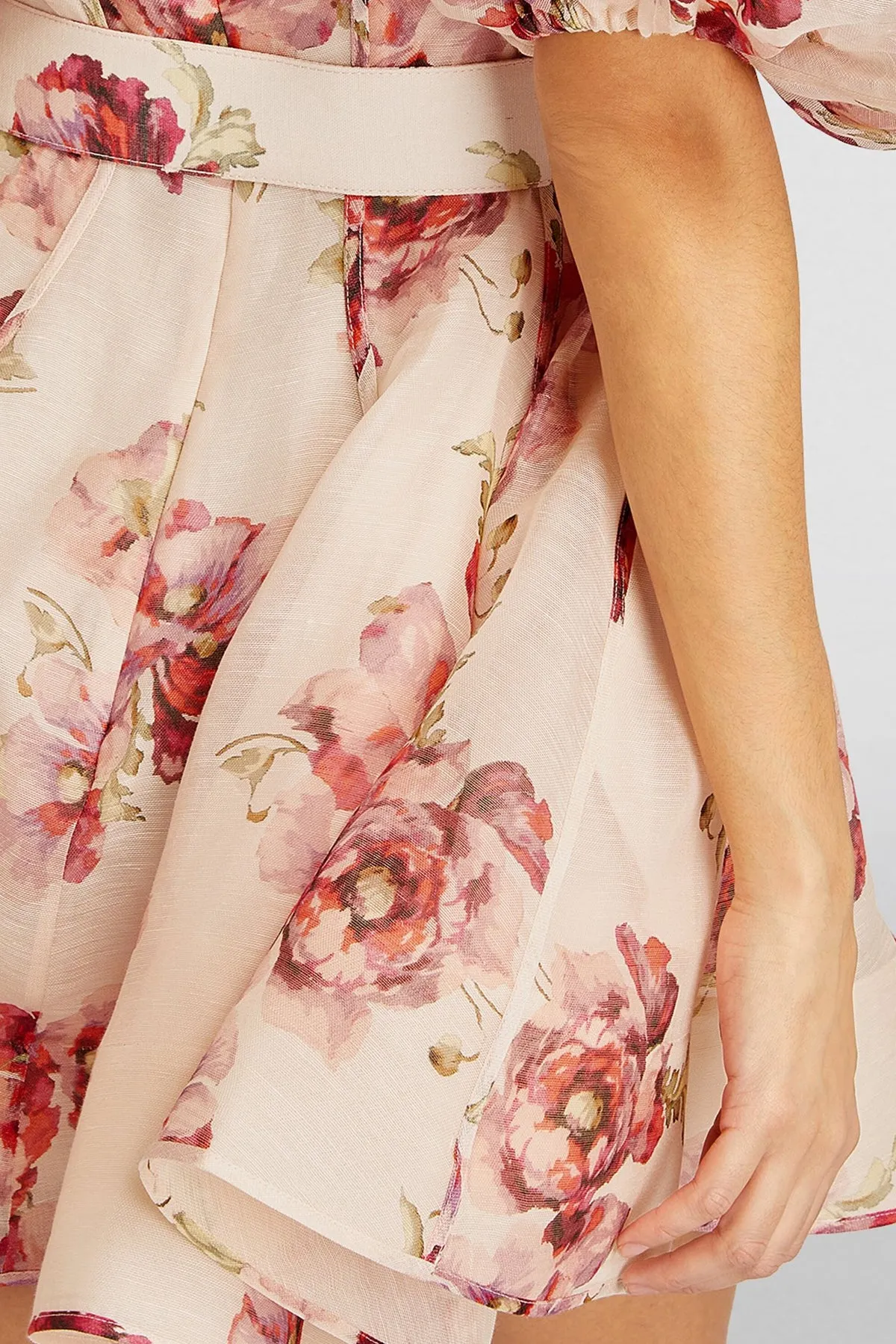 High Tide Belted Floral Pink Mini by Zimmermann