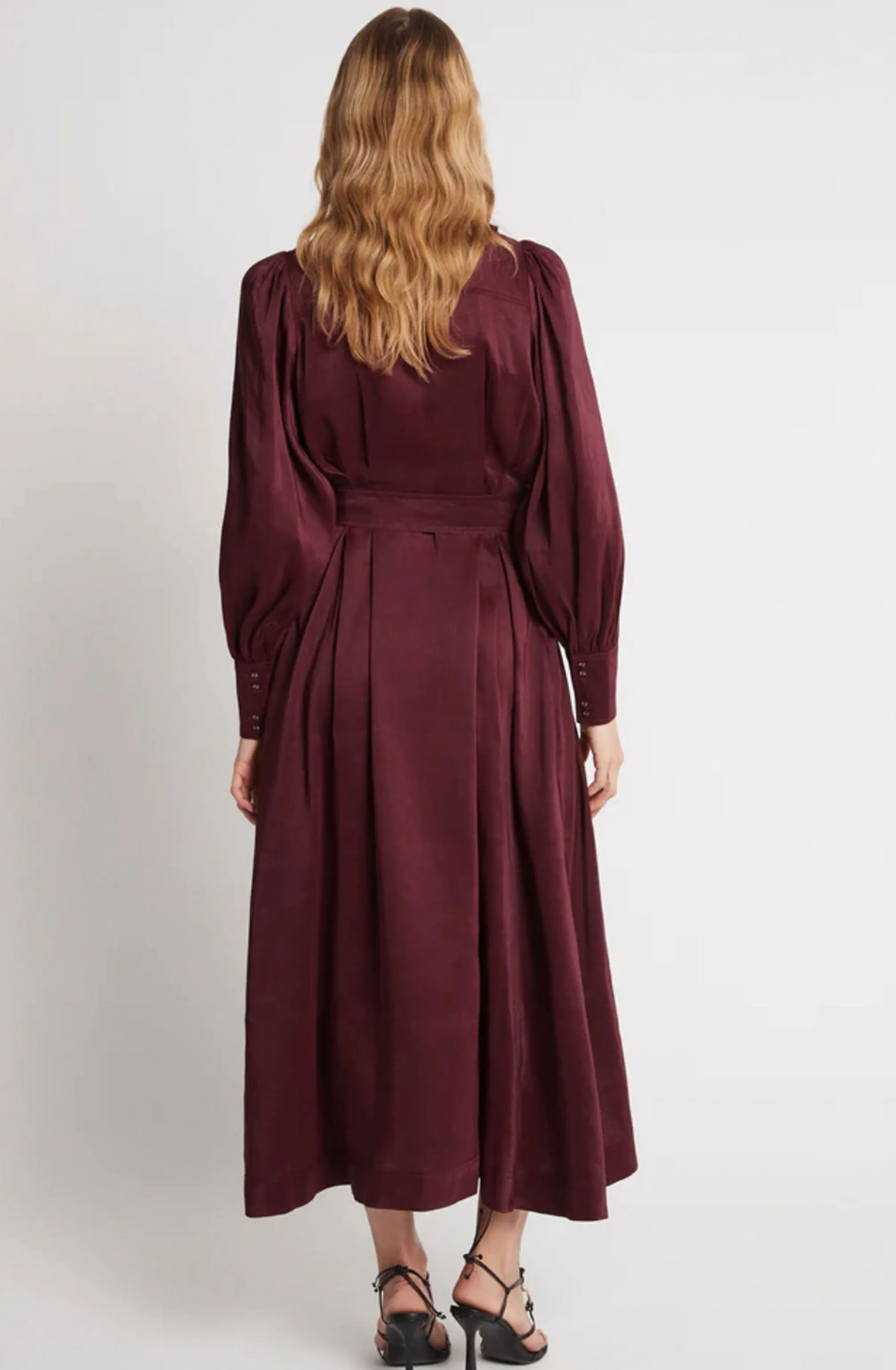 Idealist Pleated Collar Midi Dress by Aje