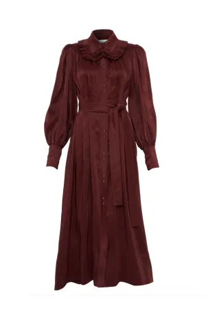 Idealist Pleated Collar Midi Dress by Aje