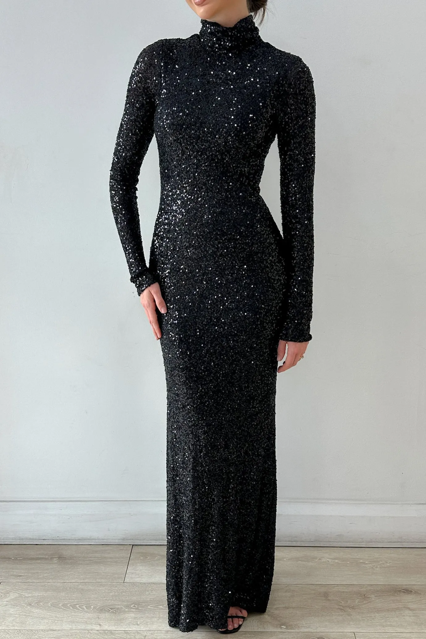 Inara Sequin Gown Black by HSH
