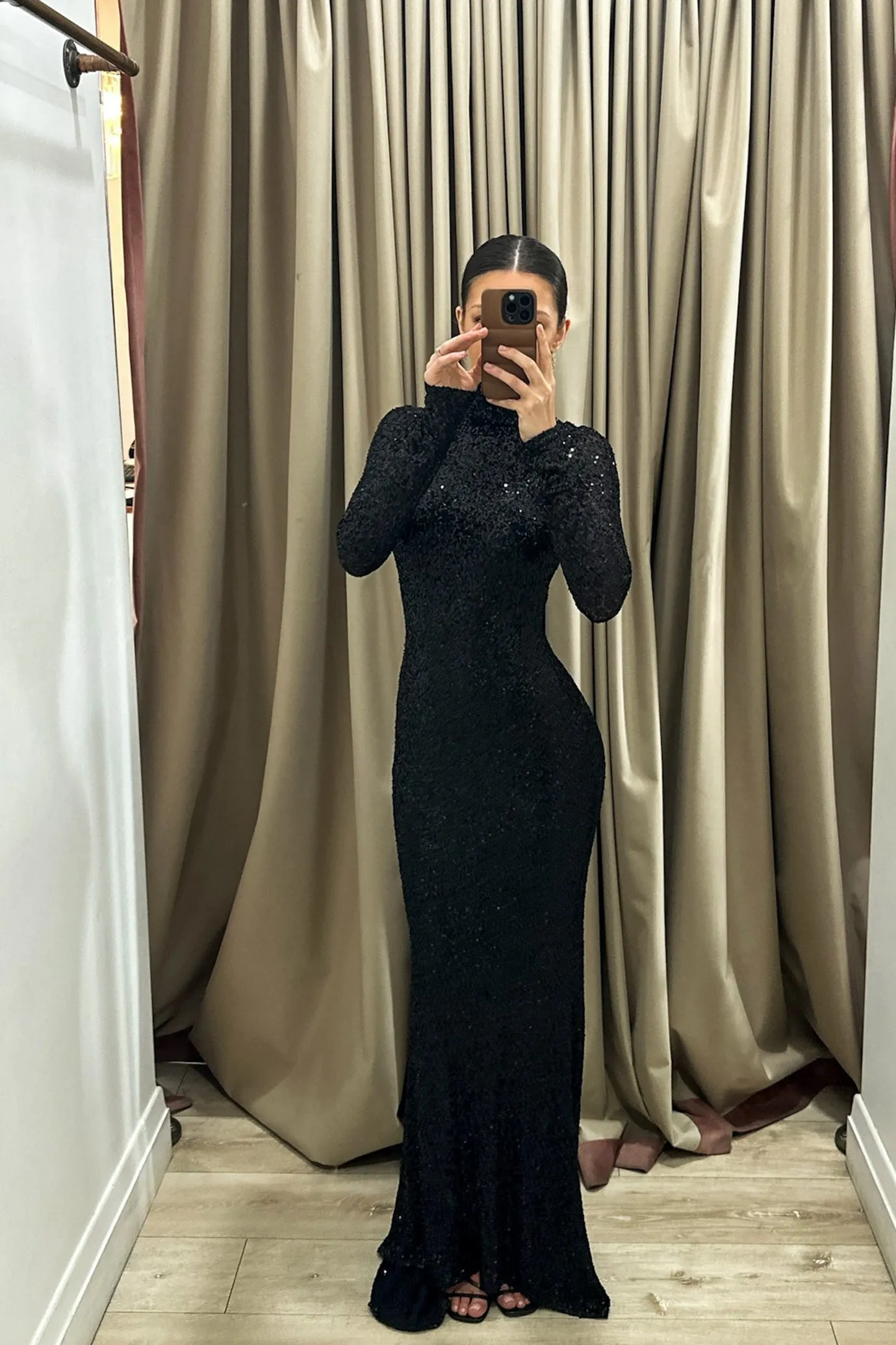 Inara Sequin Gown Black by HSH