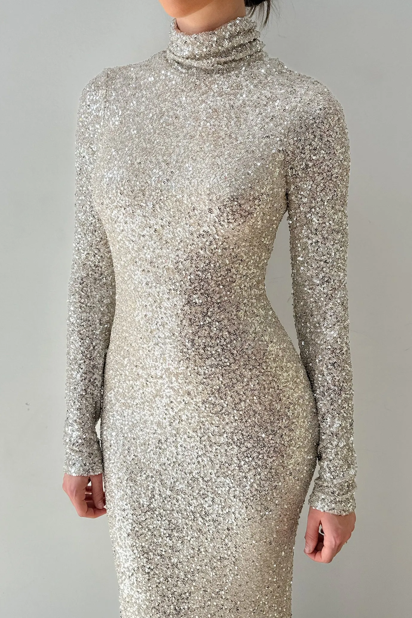 Inara Sequin Gown Silver by HSH