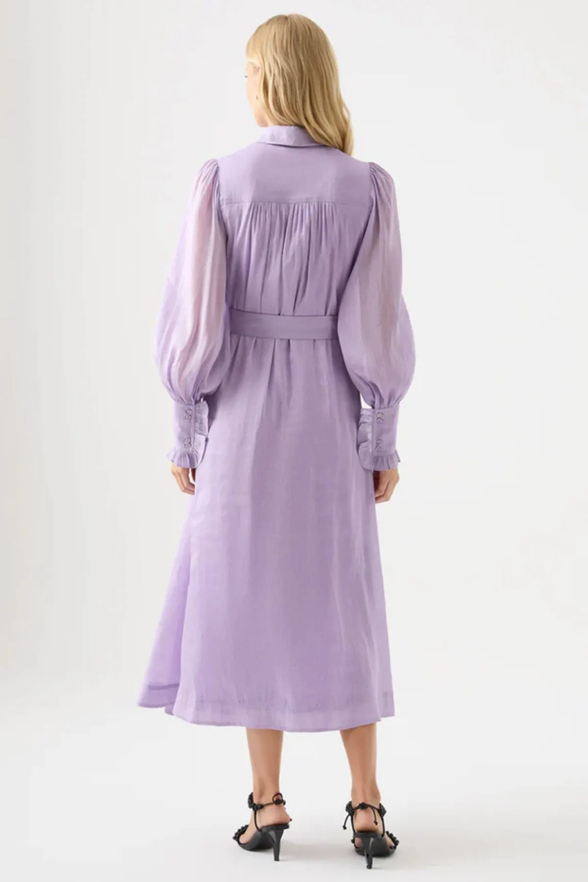 Iris Pleated Bib Midi Dress by Aje
