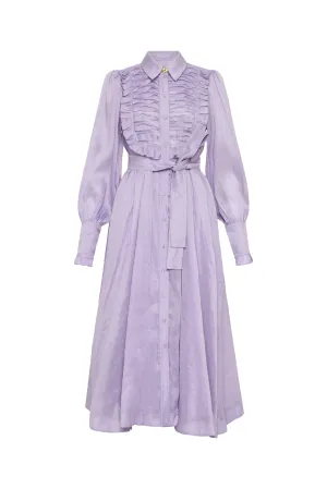 Iris Pleated Bib Midi Dress by Aje
