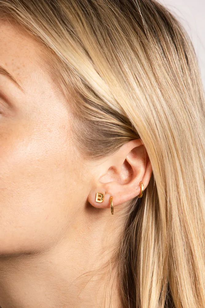 IX B 22K Gold Plated Stud