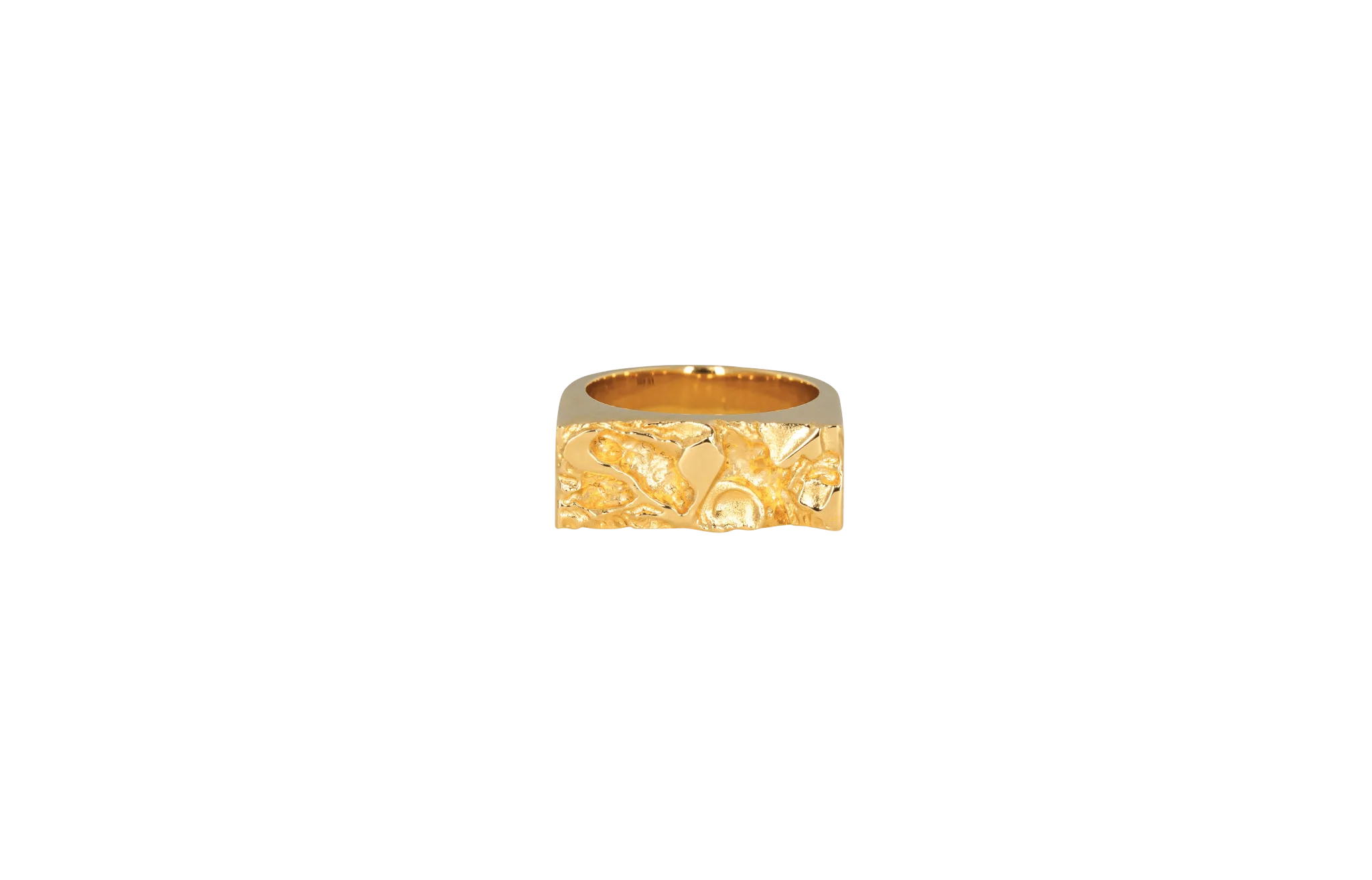 IX Rustic Gold Plated Ring