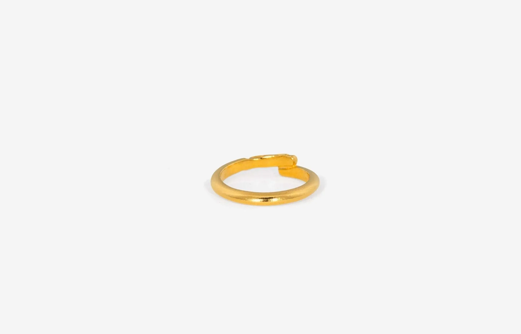 IX Rustic twist Gold Plated Ring