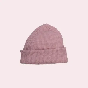 Jackman Waffle Knit Cap Smoky Pink