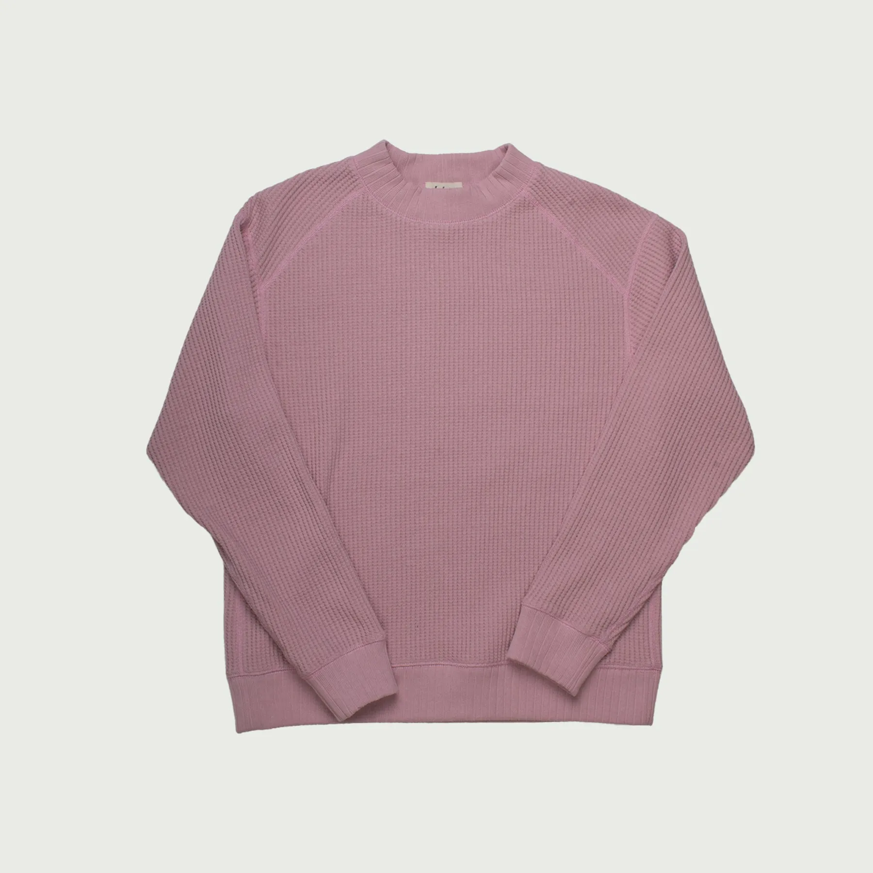 Jackman Waffle Mid-Neck Smoky Pink