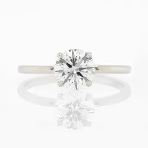 Lab Diamond Round Briiliant Solitaire Engagement Ring
