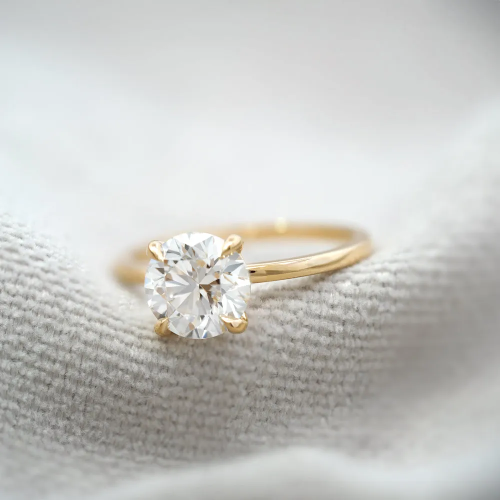 Lab-Grown Diamond Four Prong Solitaire Engagement Ring