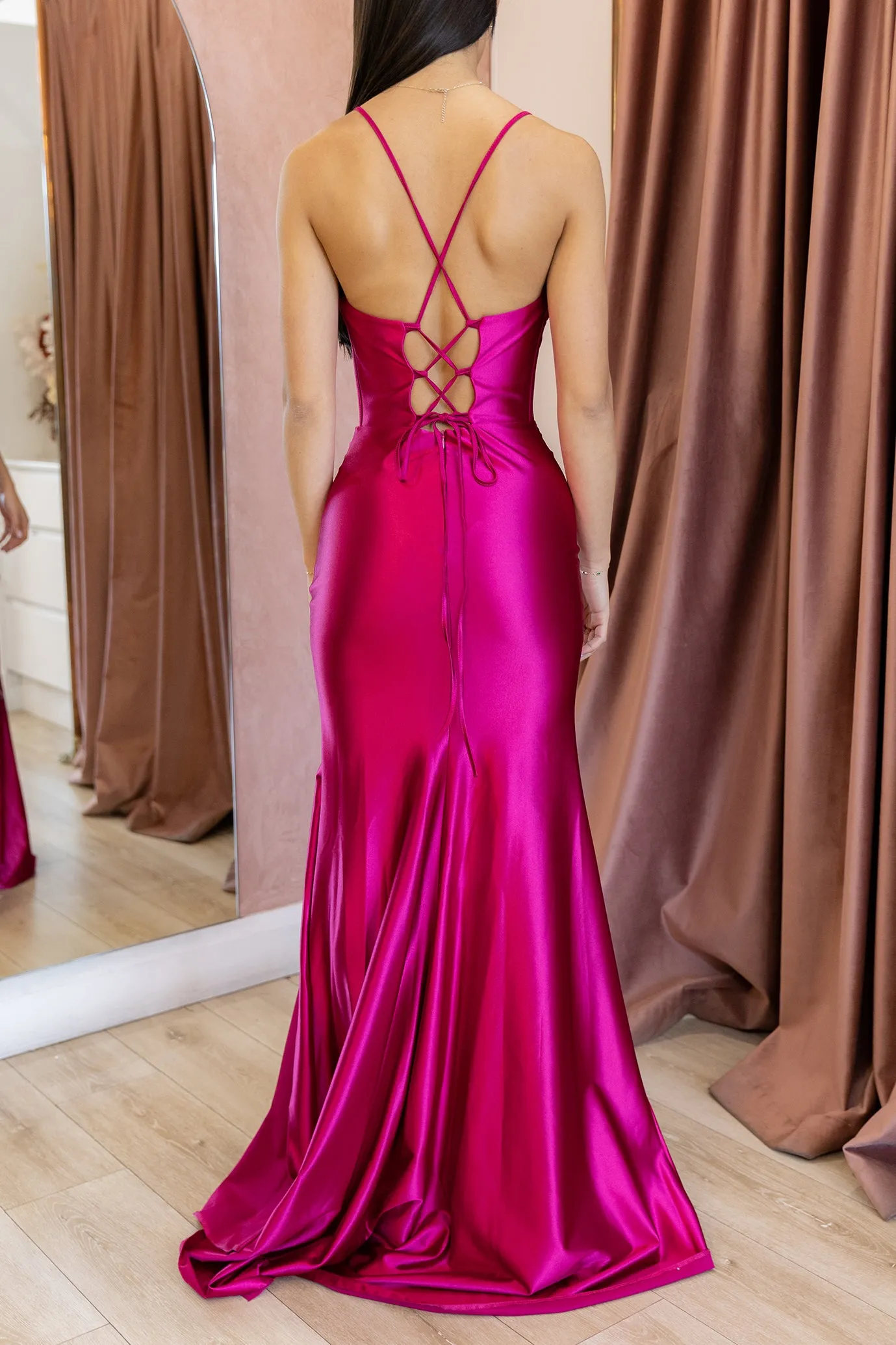 Lamour Gown Electric Pink by HSH