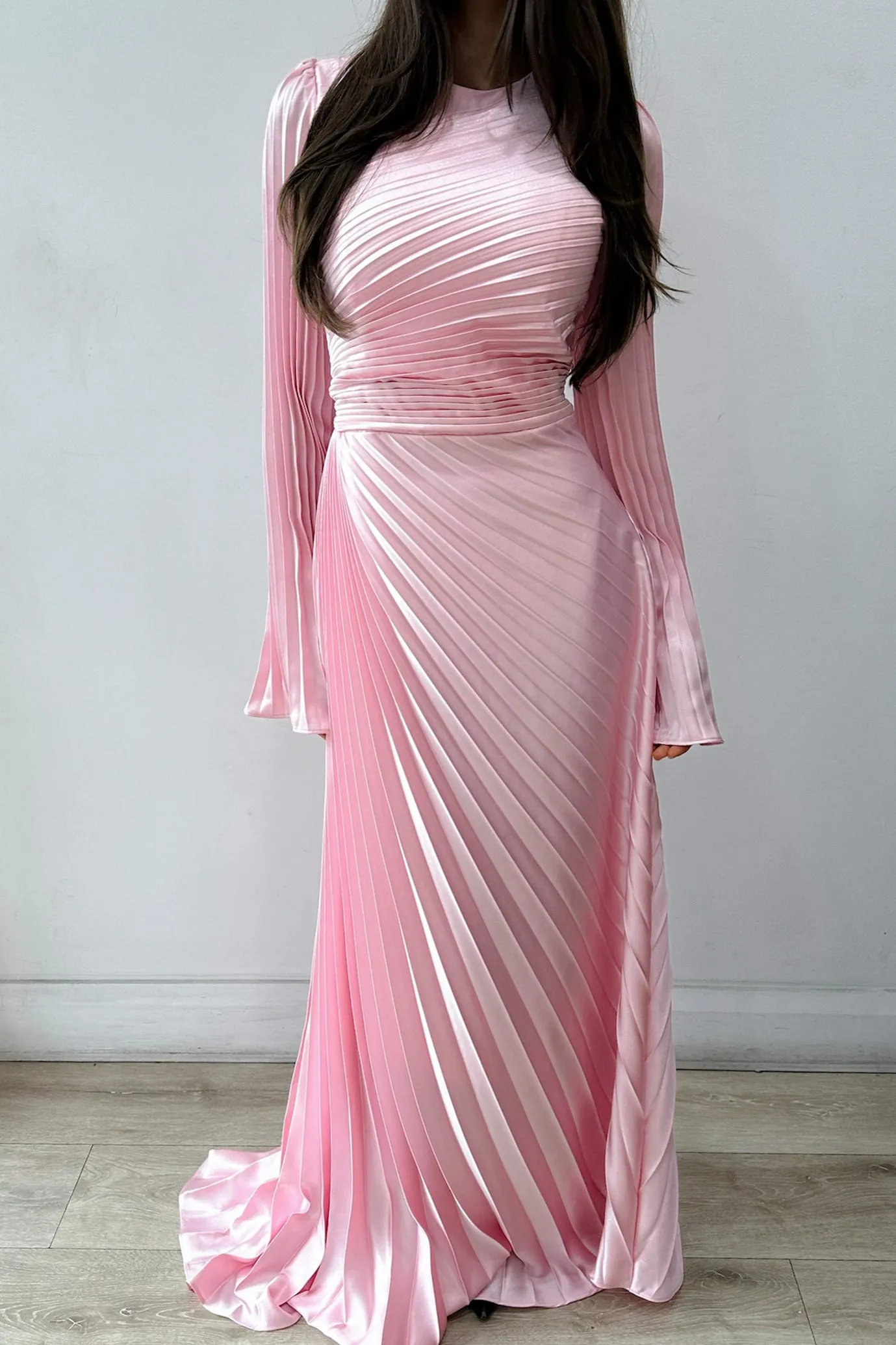 Layla Shimmer Gown Candy Pink by HSH
