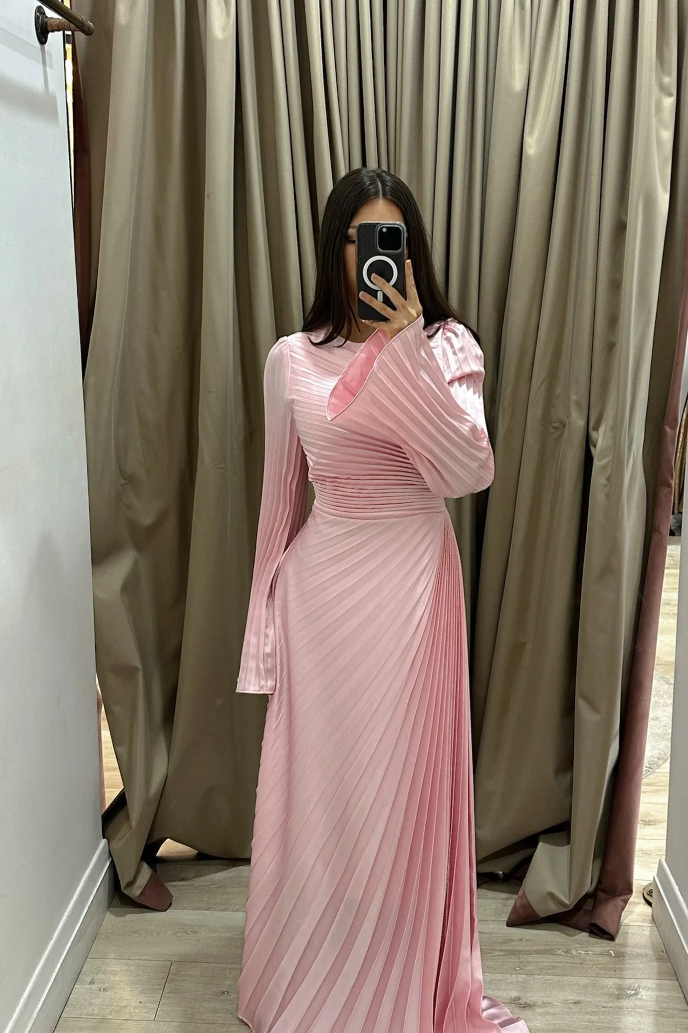 Layla Shimmer Gown Candy Pink by HSH