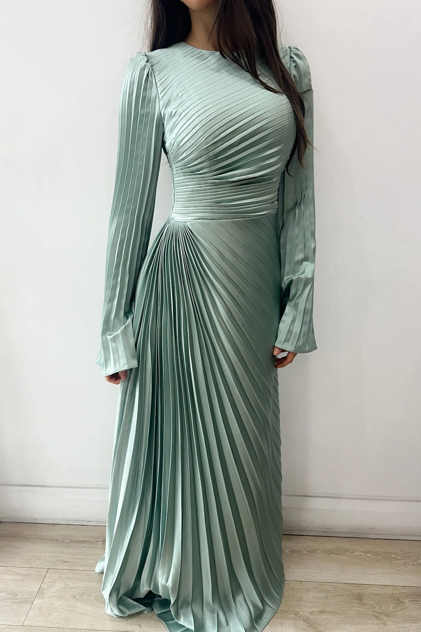 Layla Shimmer Gown Misty Green by HSH
