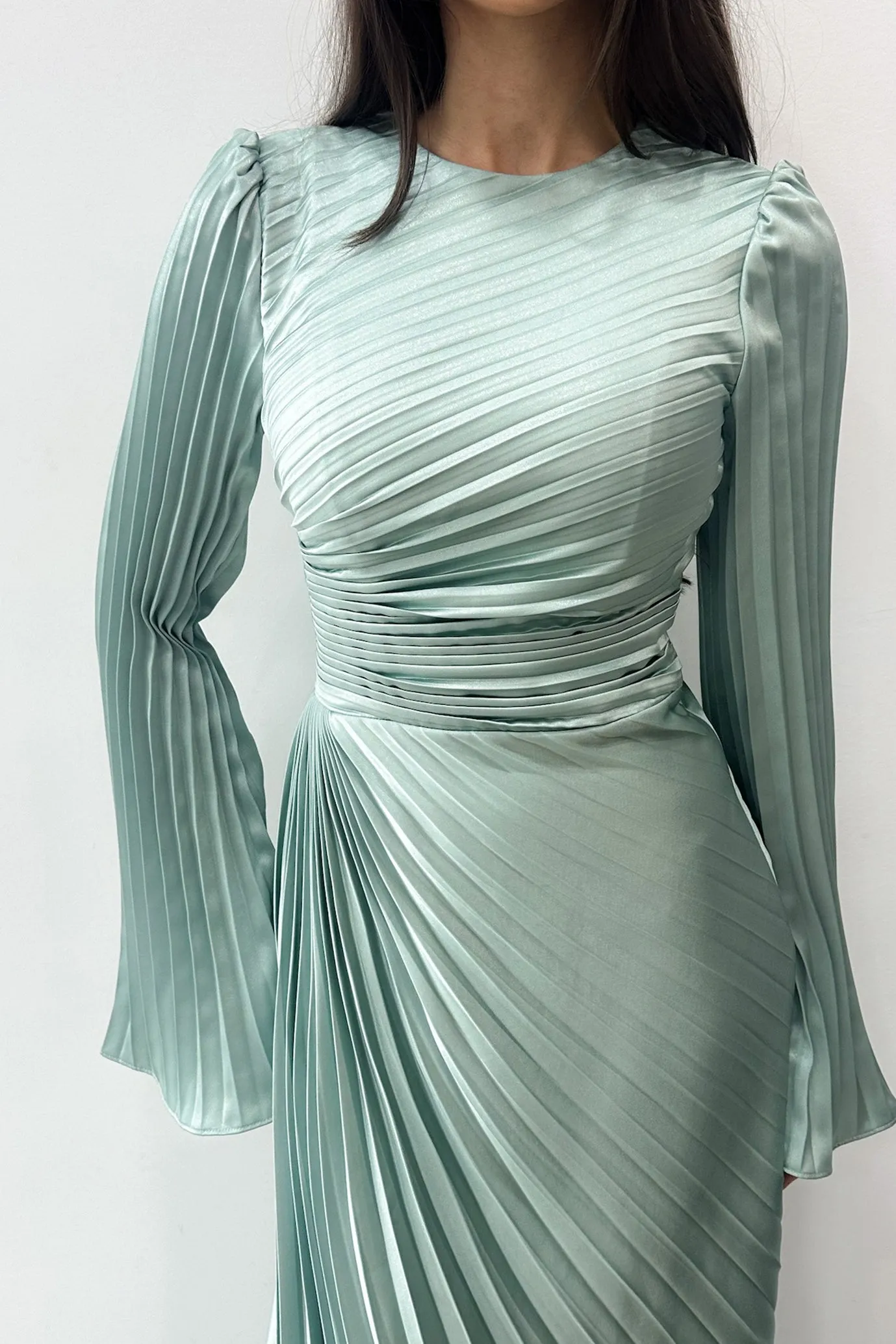 Layla Shimmer Gown Misty Green by HSH