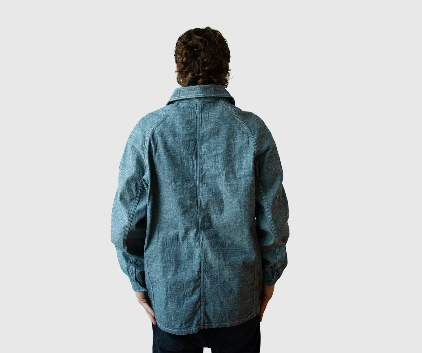 Left Field Coal Breaker Chambray Chore Jacket : Indigo