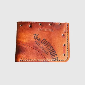 Left Field Genuine Vintage Leather Baseball Wallet : Brown