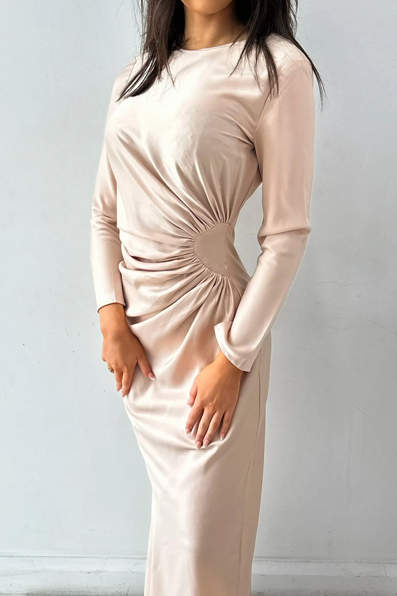 Lilly Midi Dress Champagne by HSH
