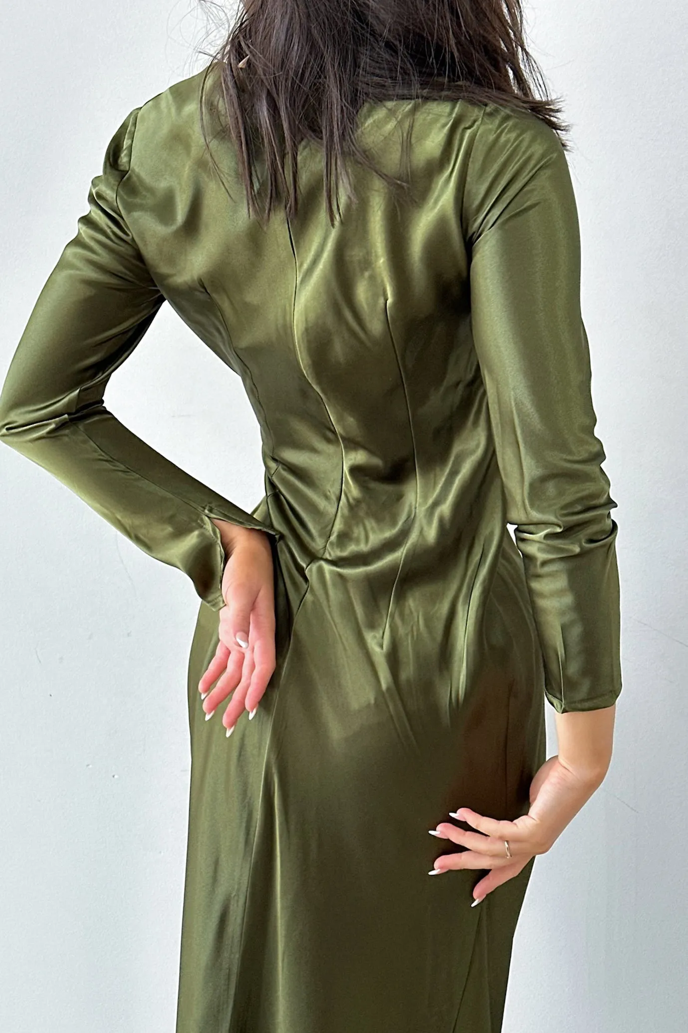 Lilly Midi Dress Khaki by HSH