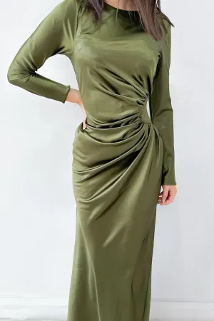 Lilly Midi Dress Khaki by HSH