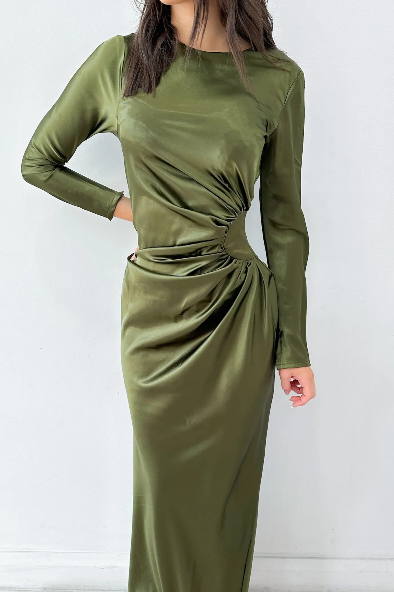 Lilly Midi Dress Khaki by HSH