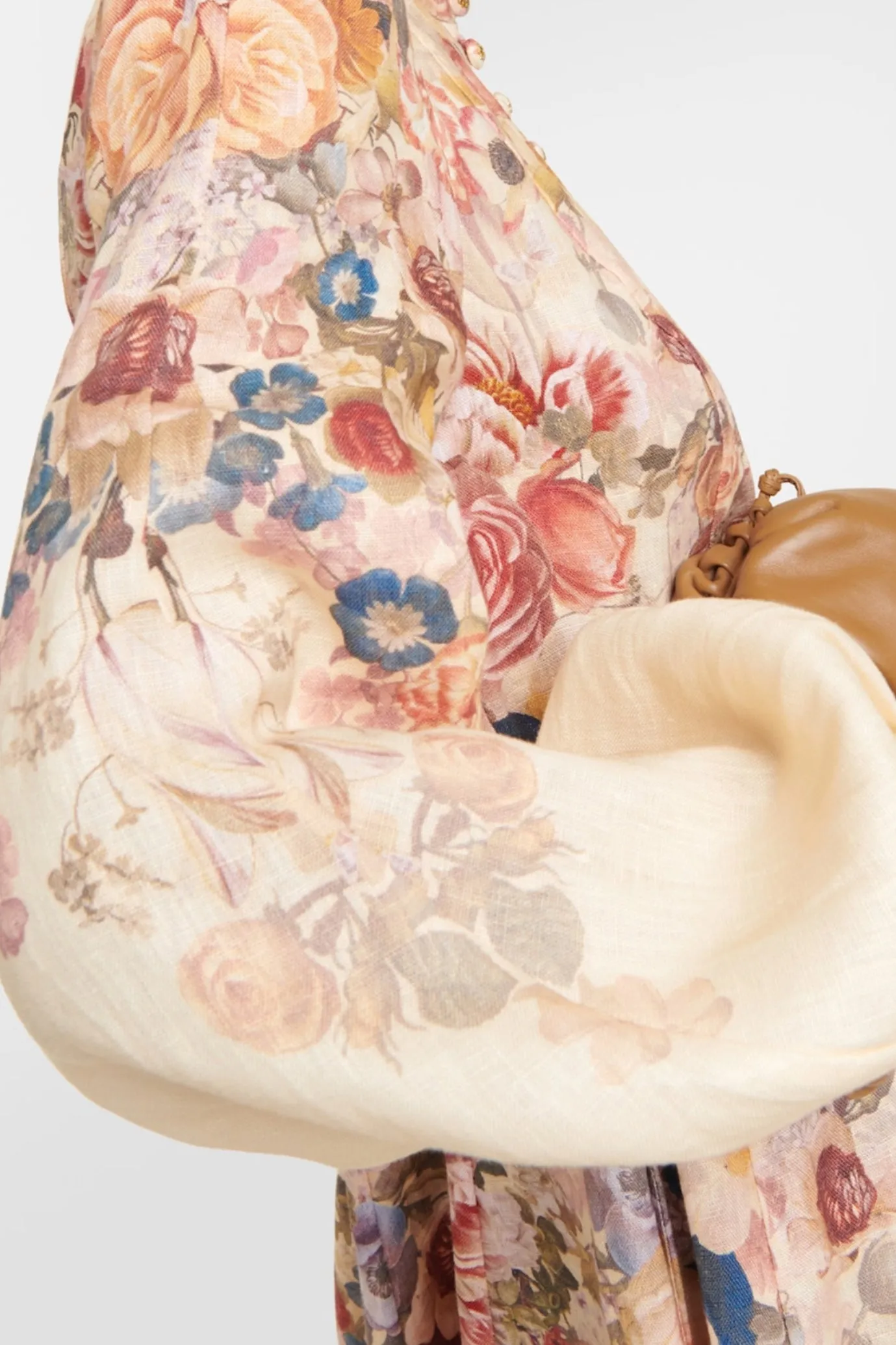 Luminosity Floral Linen Midi Dress by Zimmermann