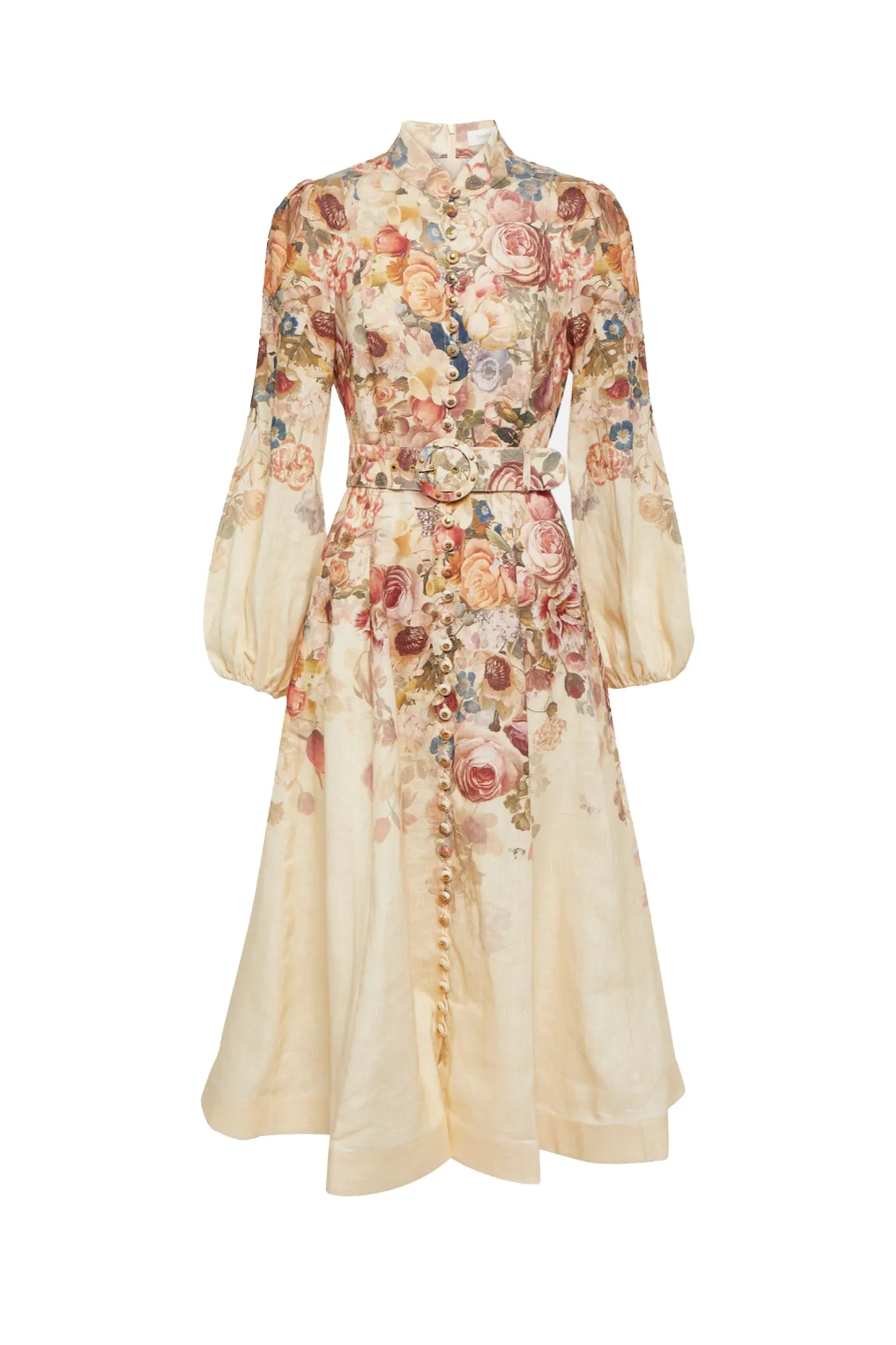 Luminosity Floral Linen Midi Dress by Zimmermann