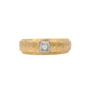Magpie Vintage 14k/18k Gold - 6.5mm Textured Band w/ ~2.25mm Dia.