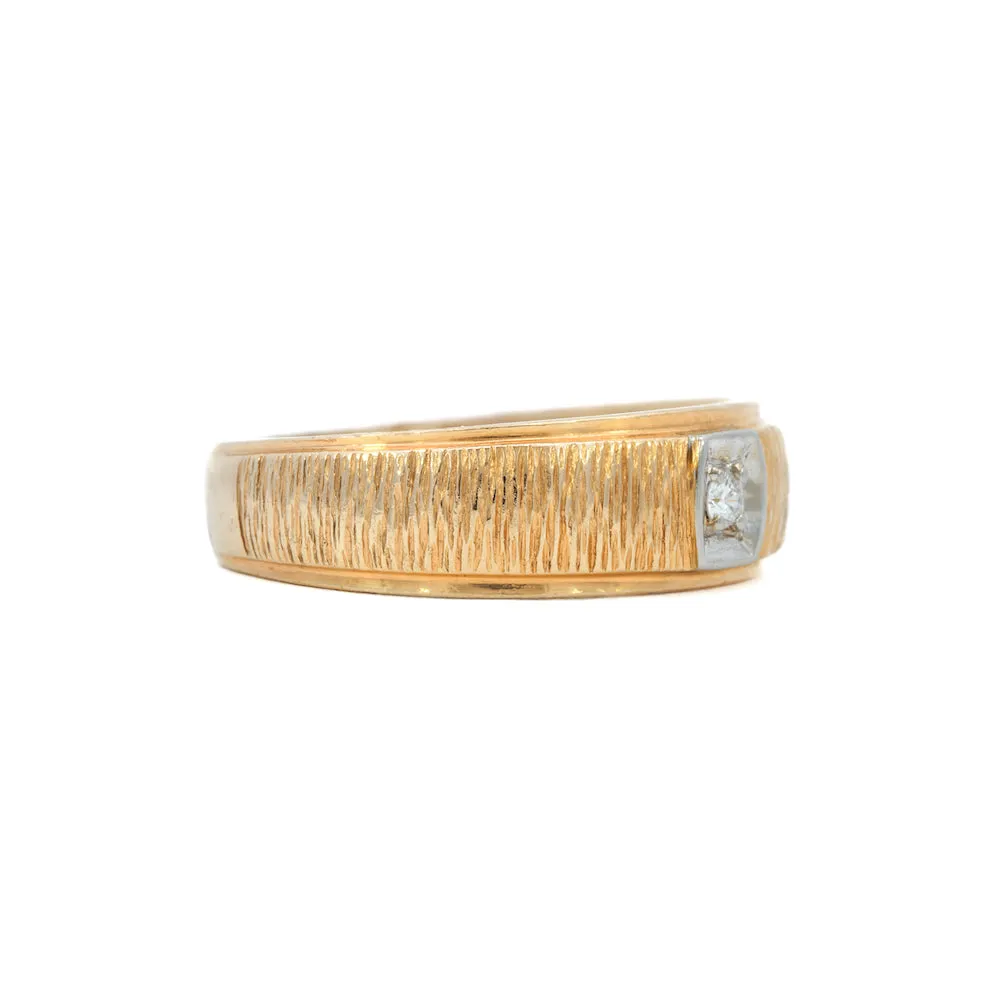 Magpie Vintage 14k/18k Gold - 6.5mm Textured Band w/ ~2.25mm Dia.