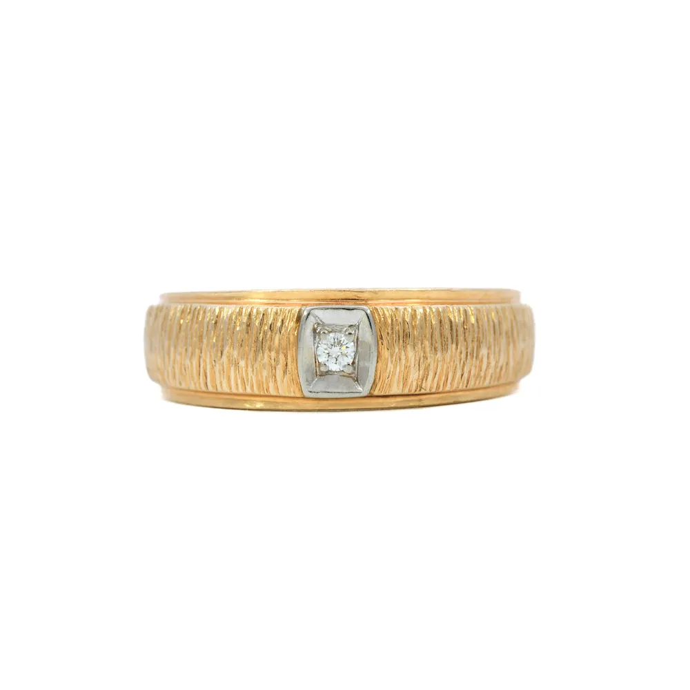 Magpie Vintage 14k/18k Gold - 6.5mm Textured Band w/ ~2.25mm Dia.