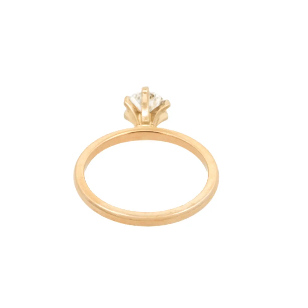 Magpie Vintage- 14ky 0.80ct Pear Diamond Solitaire ( I Colour SI2 VG)