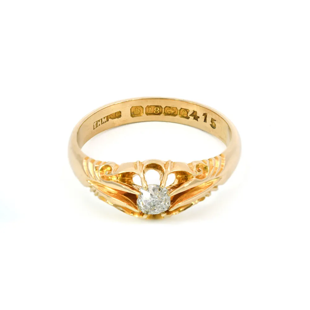 Magpie Vintage- Belcher Engagement ring  c. 1904