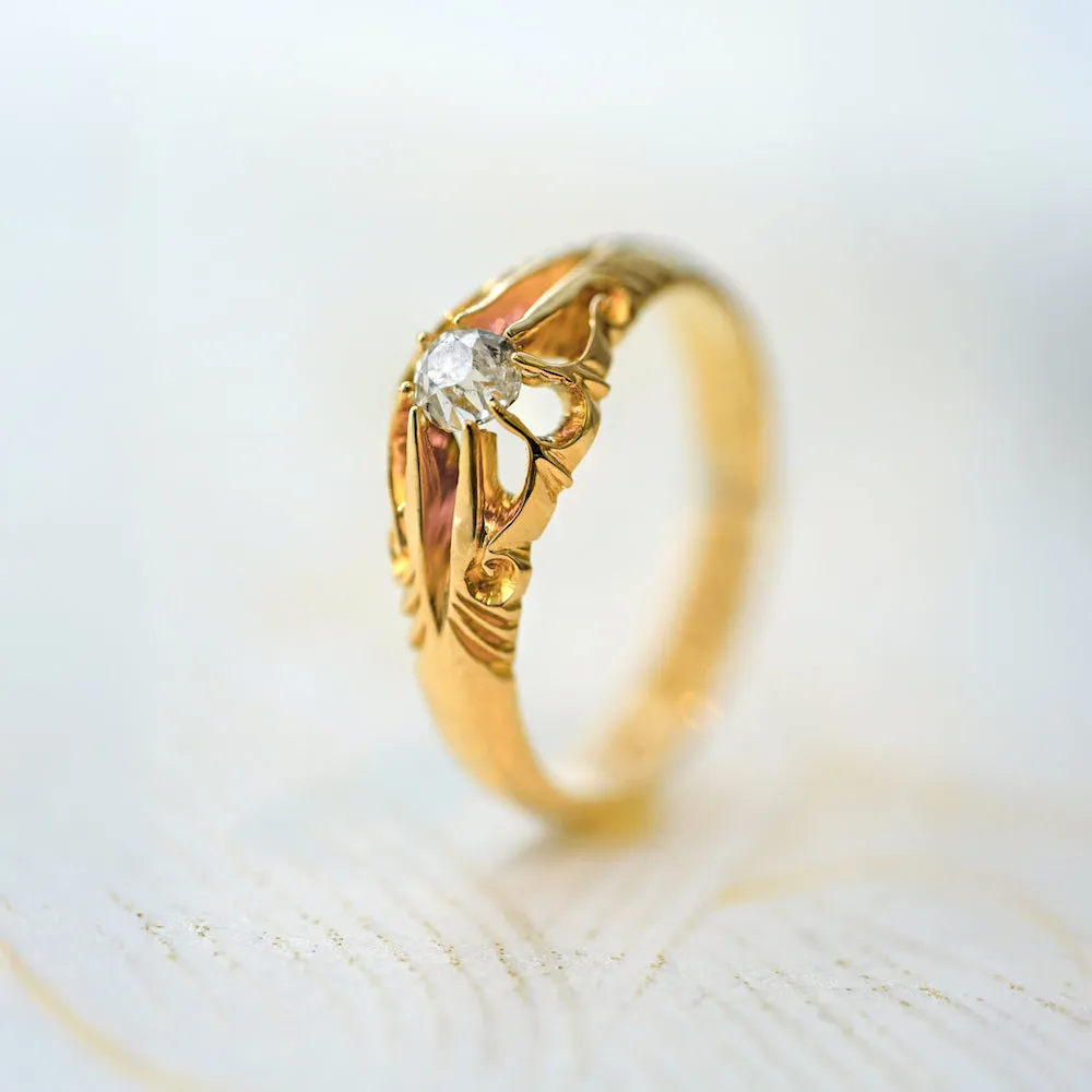 Magpie Vintage- Belcher Engagement ring  c. 1904
