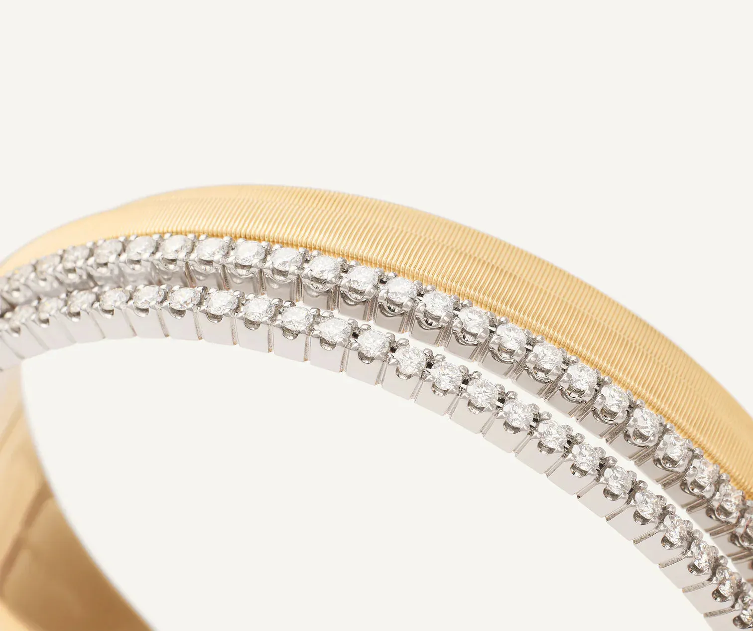 Marco Bicego Masai 18ct Yellow Gold Coil 1.85ct Diamond Bangle