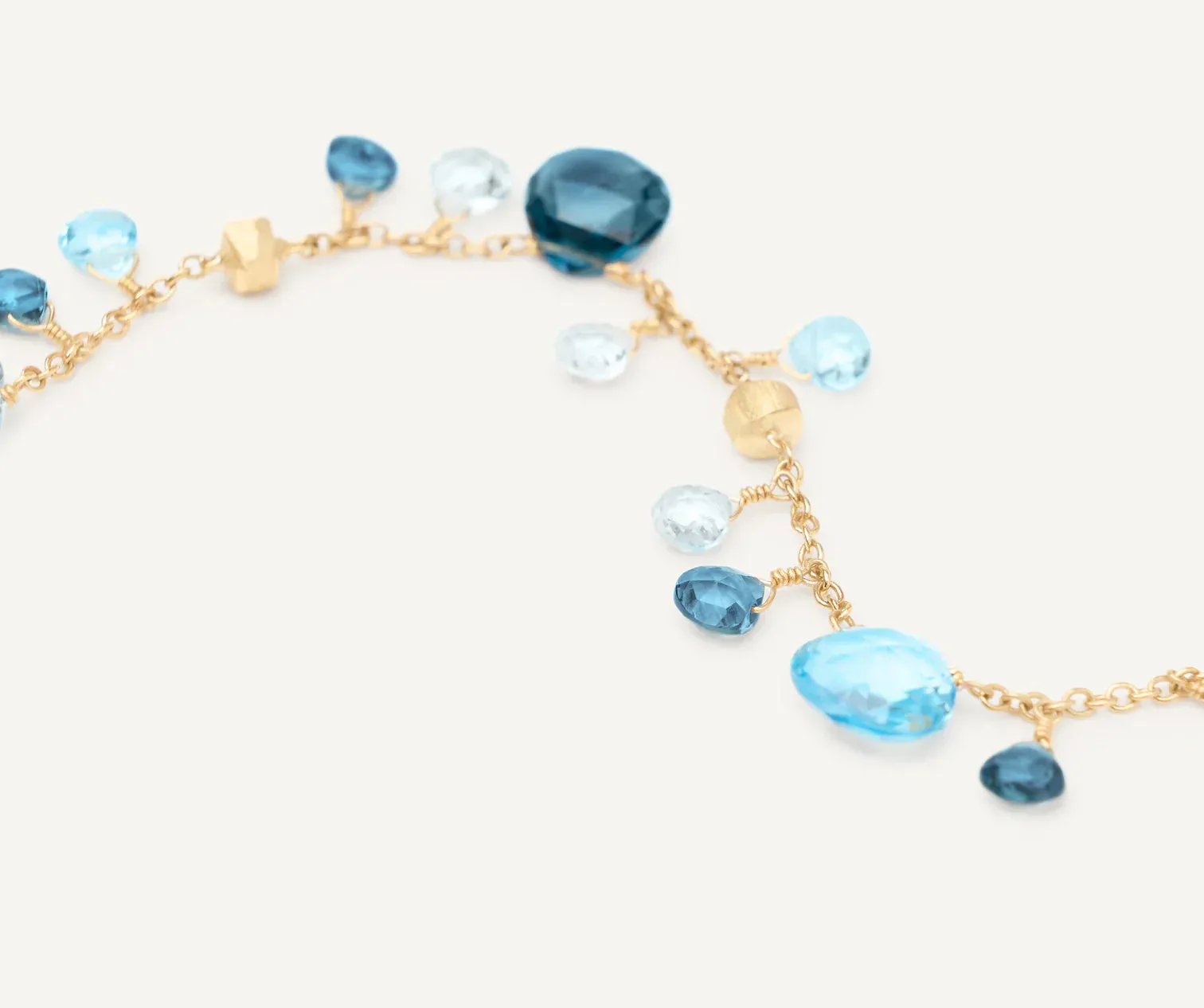 Marco Bicego Paradise Alta 18ct Yellow Gold Blue Topaz Bracelet
