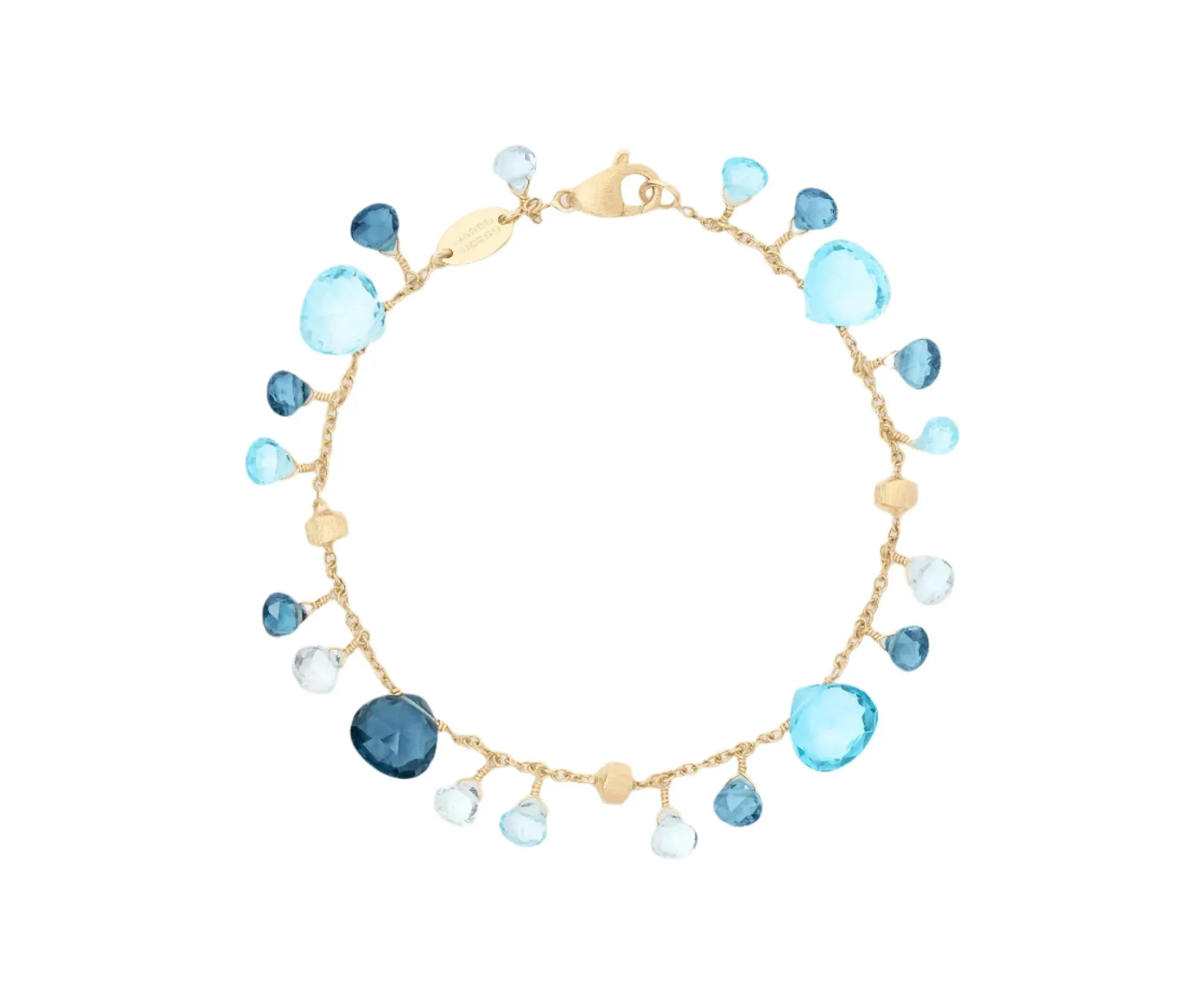 Marco Bicego Paradise Alta 18ct Yellow Gold Blue Topaz Bracelet
